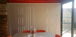 Vertical blinds fitted on patio doors – Eden Blinds Pretoria